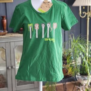 Edelrid Splice Girls Tee NWT Forest Green Climbing Graphic S